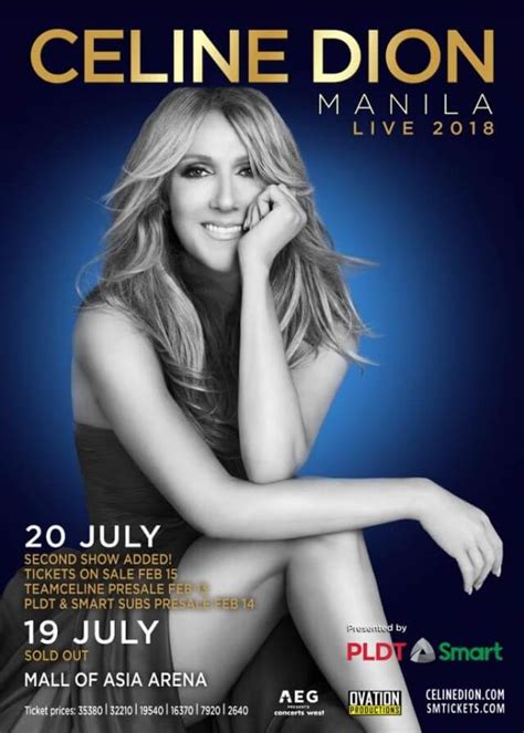 celine dion manila concert 2018 price|Celine Dion philippines.